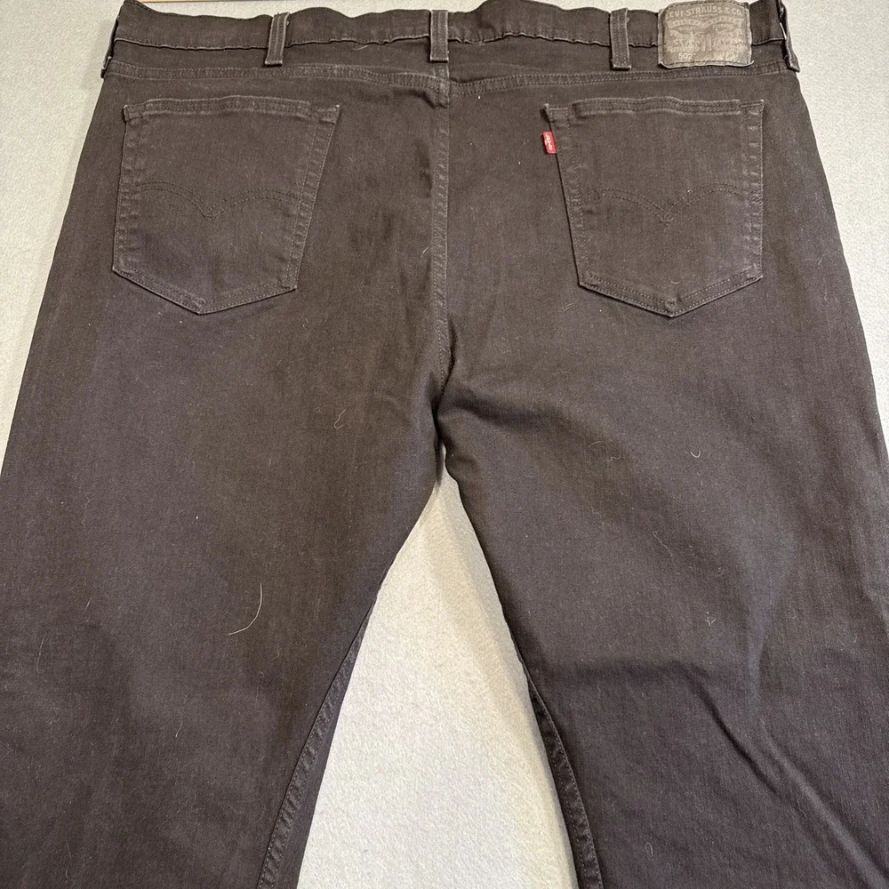 Levi's 502 Tapered High Rise Zip Fly Black Denim Jeans 596840000 MENS 44X30